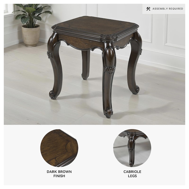 Signature Design by Ashley Maylee Dark Brown End Table - 25" W x 23" D x 24" H