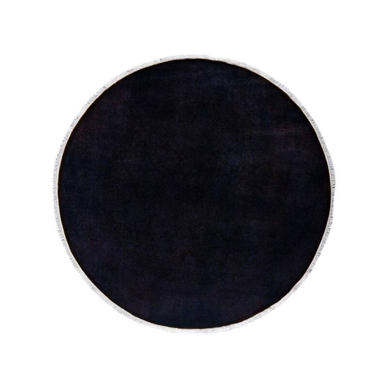 Fine Vibrance, One-of-a-Kind Hand-Knotted Area Rug - Black, 5' 1" x 5' 1" - 5' 1" x 5' 1"