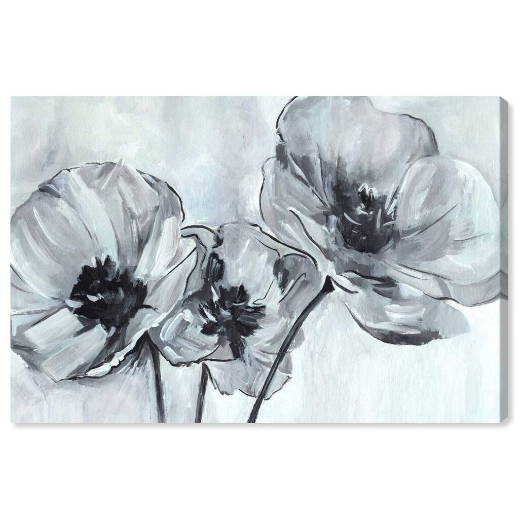 Flower Impressions Canvas by Art Remedy, Gallery Wrapped