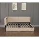 preview thumbnail 5 of 5, Full/Twin Size Boucle Upholstered Cloud Bed Frame with Headboard, Solid Wood Legs - No Box Spring Needed