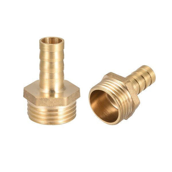 Brass Barb Hose Fitting Connector Adapter 10 mm Barbed x 1/2" G Male Pipe - 1/2" G x 10mm