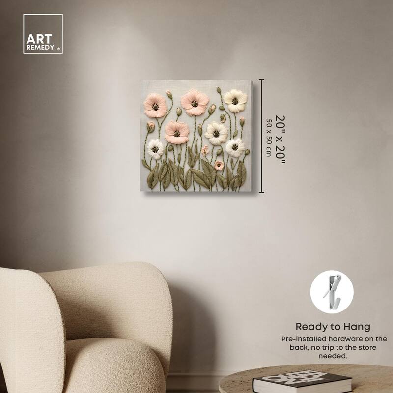 Stitched Serenity I Canvas by Art Remedy, Gallery Wrapped