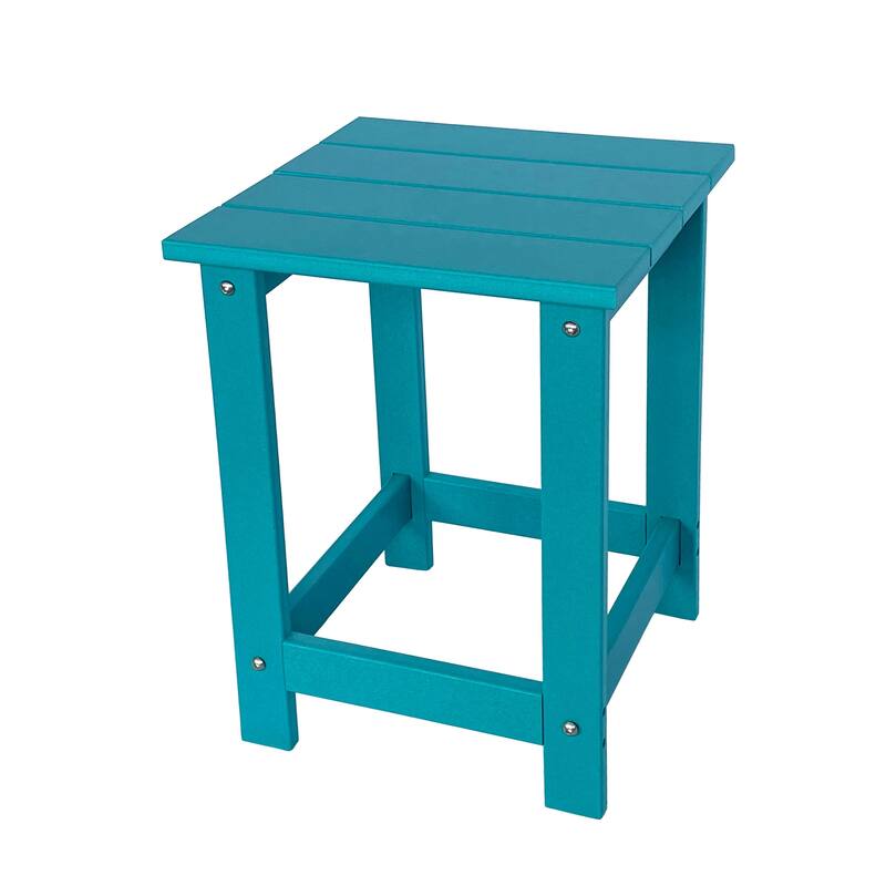 Hampton All Weather Poly Lumber Outdoor Square Patio Side Table
