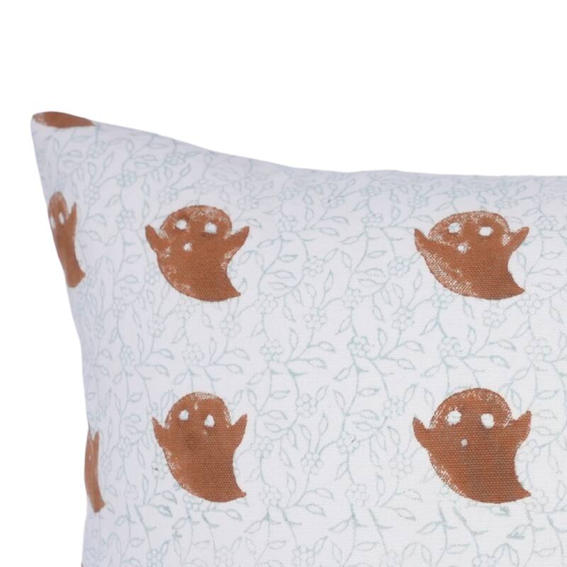 Fabdivine Home Decorative Accent Green Cotton Cushion Case, Skeleton