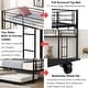 preview thumbnail 4 of 13, Twin Over Twin Bunk Bed with Trundle and Guard Rail and 2 Side Ladders