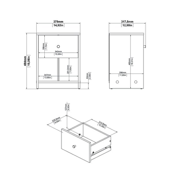 Porch & Den Zoe 1-drawer Nightstand
