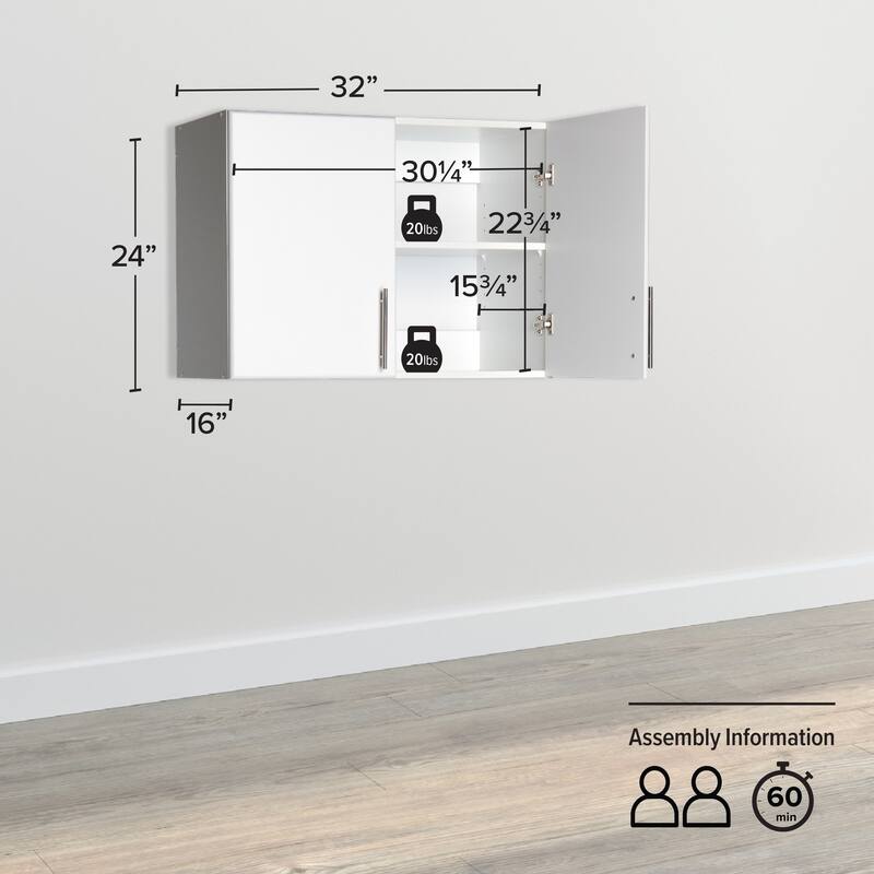 Prepac Winslow Elite 32-inch Stackable Wall Cabinet - 32 Inch