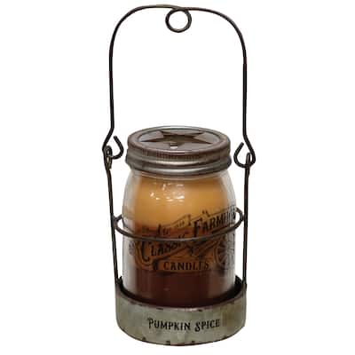 Pumpkin Spice 3 Layer Jar Candle w/Tin Holder 14oz