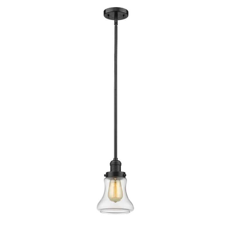 Innovations Lighting Bellmont 7" Wide Mini Pendant - Downrod - Oiled Rubbed Bronze / Clear
