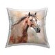 preview thumbnail 1 of 5, Stupell Abstract Brown Horse Printed Outdoor Throw Pillow Design by Irena Orlov
