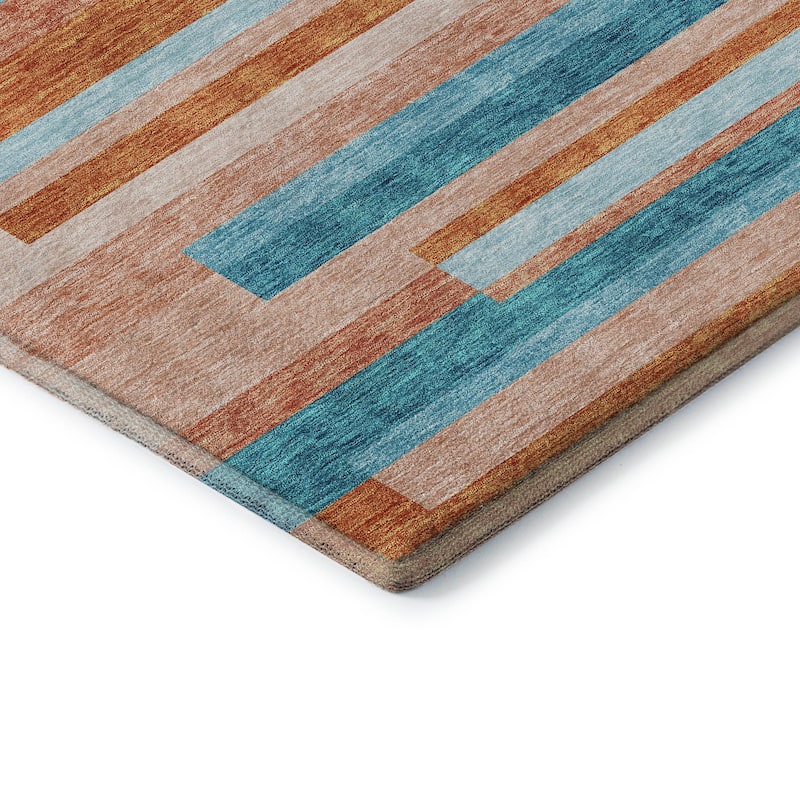 Premium Washable Super Soft Mosaic Stripe Mayfield Rug