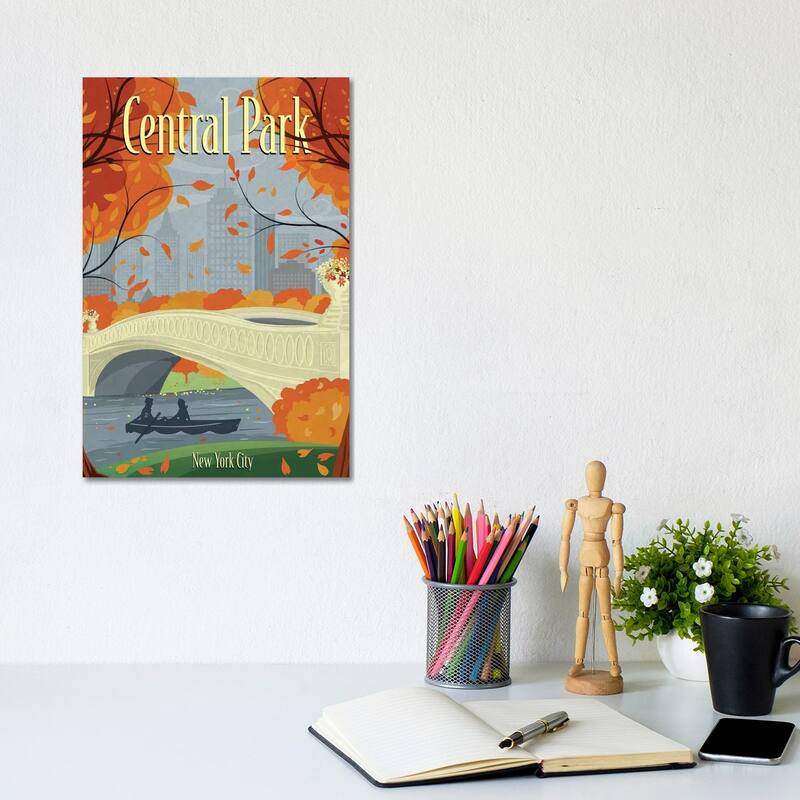 iCanvas "Central Park" by Old Red Truck Canvas Print - 12x8x0.75