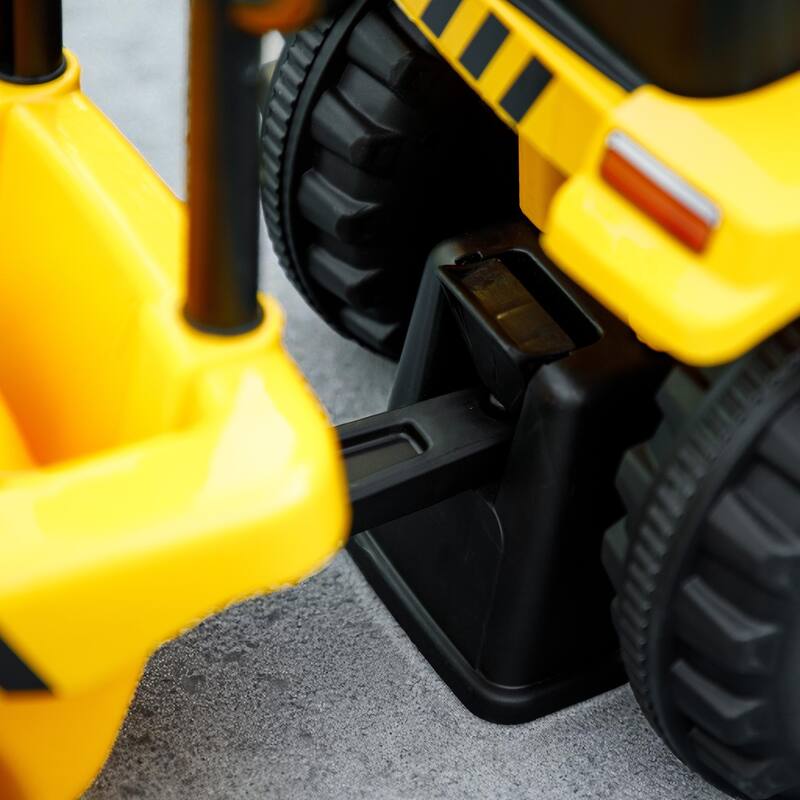 2-in-1 Ride-On Tractor for Kids, Caterpillar Licensed Excavator with Shovel, Detachable Trailer, for 18-36 Months