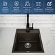 preview thumbnail 2 of 15, Karran QT-825 Drop-in 15-3/4" Single Bowl Quartz Composite Kitchen Sink