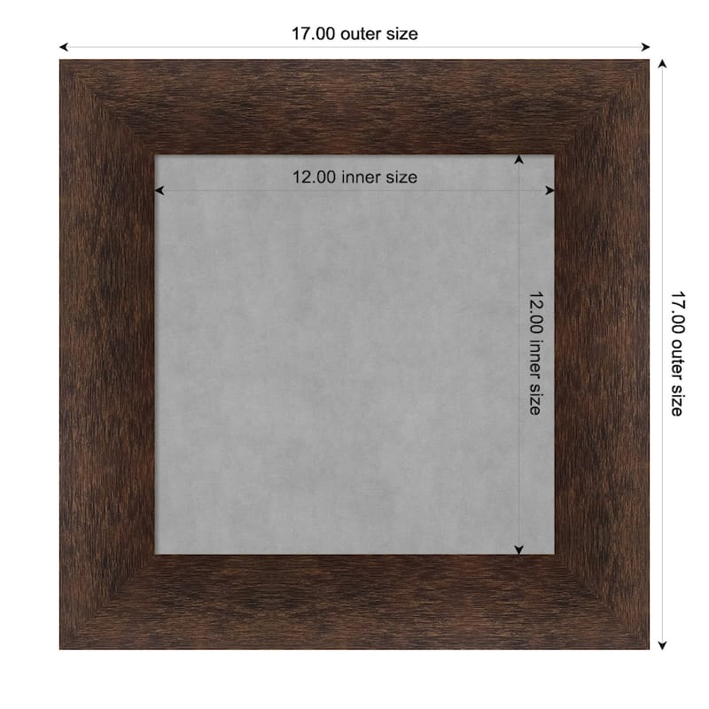 Amanti Art Warm Walnut Framed Magnetic Board - Board Size 12x12