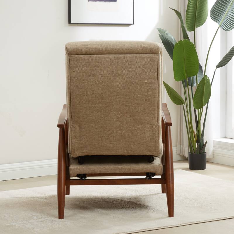 Taylor Wood Arm Push Back Recliner in Performance Fabric by Greyson Living