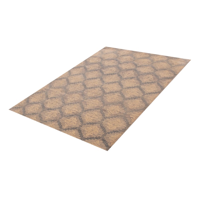 ECARPETGALLERY Hand-knotted Mystique Light Grey Wool Rug - 6' x 8' 11"
