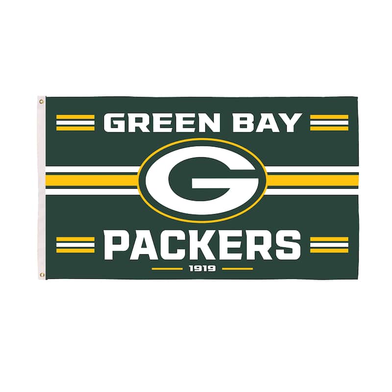 Green Bay Packers Single Sided Flag w/ 2 Grommets, 3'x5'