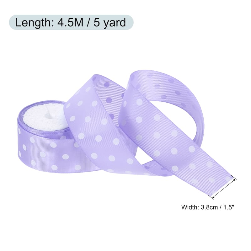 Grosgrain Ribbons with Dots Ribbon Bow Decoration