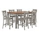preview thumbnail 4 of 14, Elena Antique Grey Extendable Counter Height Dining Set - Double X Back by iNSPIRE Q Classic