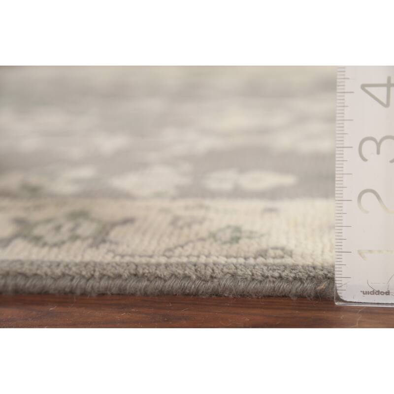 Oushak Oriental Runner Rug Hand-Knotted Wool Carpet - 2'7"x 11'8"