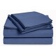 preview thumbnail 22 of 20, Luxury 500 Thread Count Egyptian Cotton Solid or Striped Sheet Set King - Denim - Solid