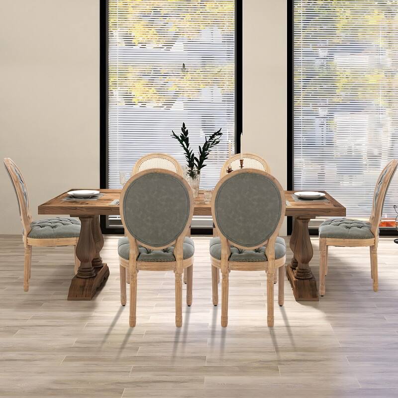 French Dining Chair with Nailhead Trim Set of 6