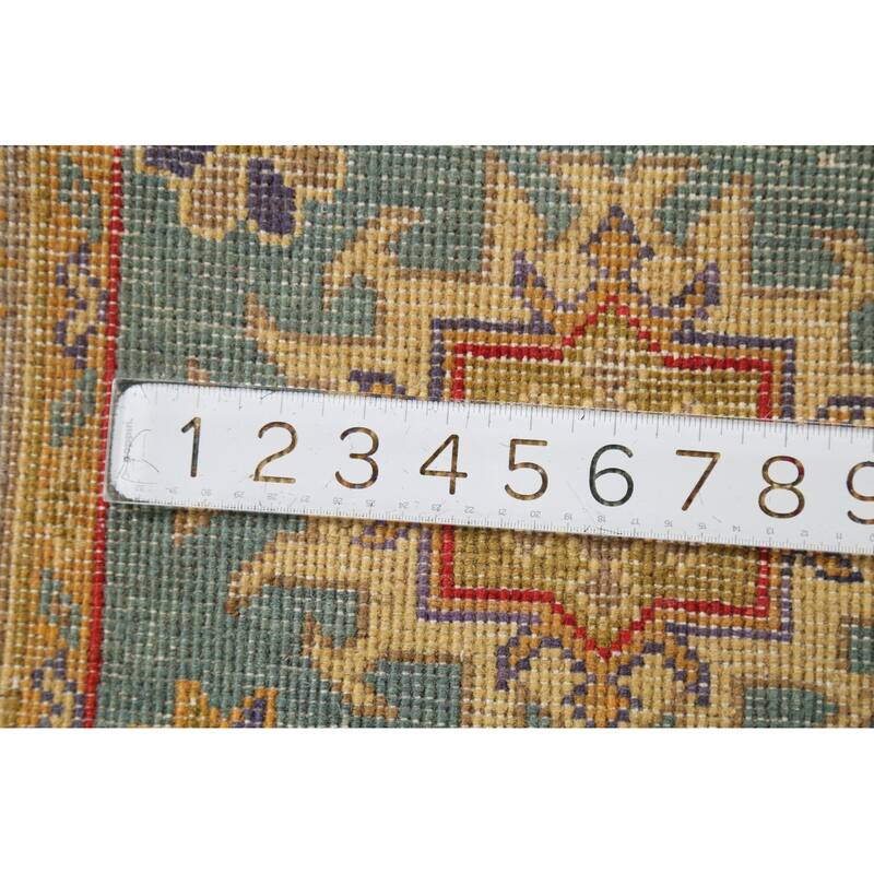 Light Blue Kazak Accent Rug Hand-Knotted Geometric Wool Carpet - 2'1"x 2'10"