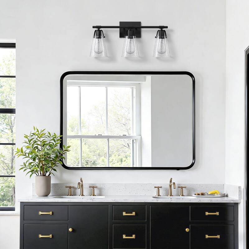 Modern Vanity Light Wall Mount Sconces with Glass Shade