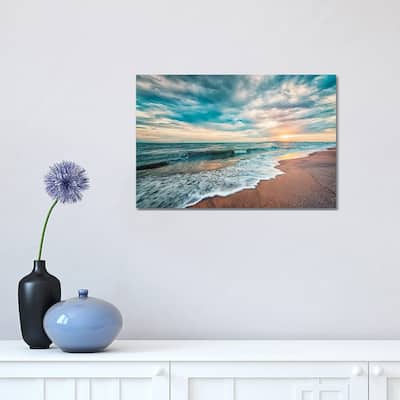 iCanvas "Sunset Beach" by Manjik Pictures Canvas Print