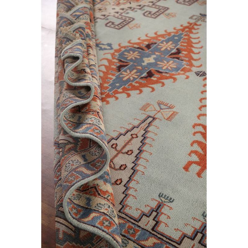 Geometric Viss Large Oriental Rug Hand-Knotted Wool Carpet - 11'6"x 17'9"