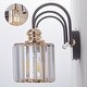 preview thumbnail 15 of 14, Luxury Crystal 3/4 Lights Bathroom Vanity Lights Rose Gold/ Wall Sconce Lighting