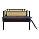 preview thumbnail 18 of 33, Single Metal Full Loft Bed with Rectangular Desk, LED Lights, LED Loft Bed Frame