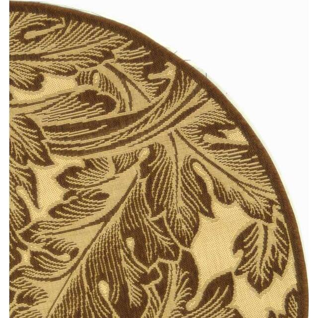 SAFAVIEH Courtyard Bettyjane Tropical Leaves Indoor/ Outdoor Area Rug