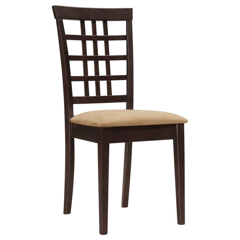 Kelso 3-piece Cappuccino and Tan Drop Leaf Dining Table Set