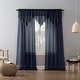preview thumbnail 35 of 73, No. 918 Erica Crushed Voile Ascot Beaded Sheer Rod Pocket 1-Piece Curtain Valance