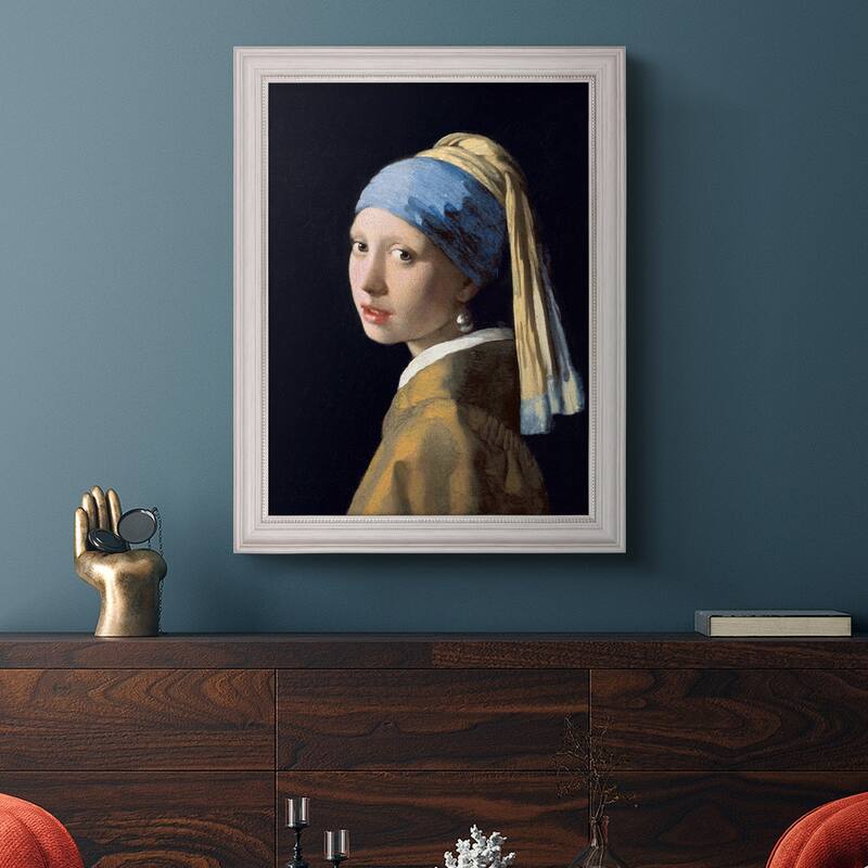 Girl with a Pearl Earring Premium Framed Canvas- Ready to Hang