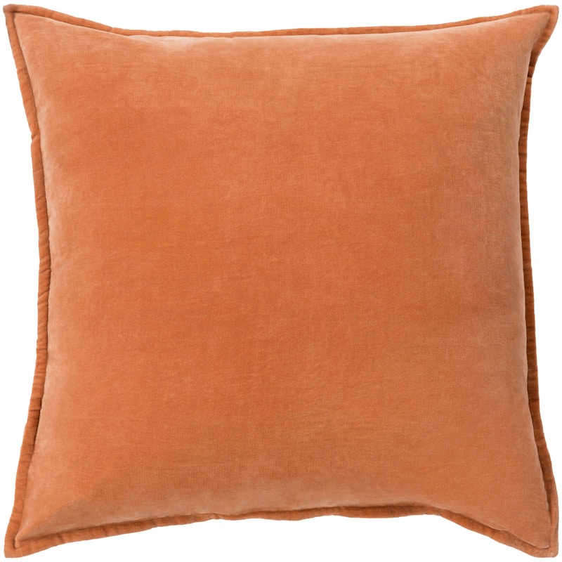 Artistic Weavers Harrell Solid Velvet 22-inch Throw Pillow - Down - Burnt Orange