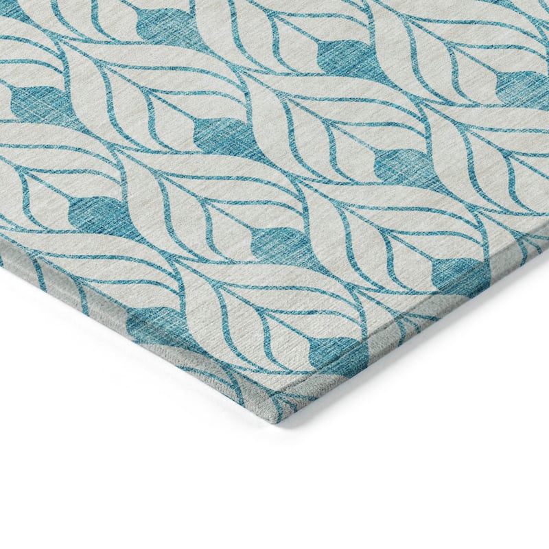 Machine Washable Indoor/ Outdoor Chantille Contempoary Geo Rug