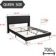 preview thumbnail 89 of 145, Alazyhome Upholstered Platform Bed Frame