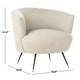 preview thumbnail 10 of 8, SAFAVIEH Arlette Velvet Retro Mid Century Accent Chair - Light Grey - 32" x 33" x 31.5"