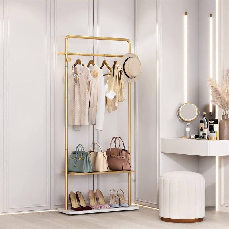 Gold Clothing Racks for Boutiques
