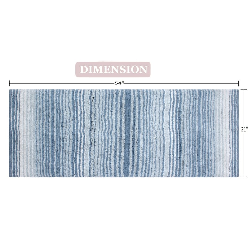 Gradiation Collection Absorbent Cotton Machine Washable Runner Rug