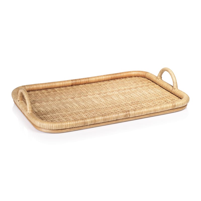 Tropique Rectangular Rattan Tray - 24" x 16.25" x 2.5"