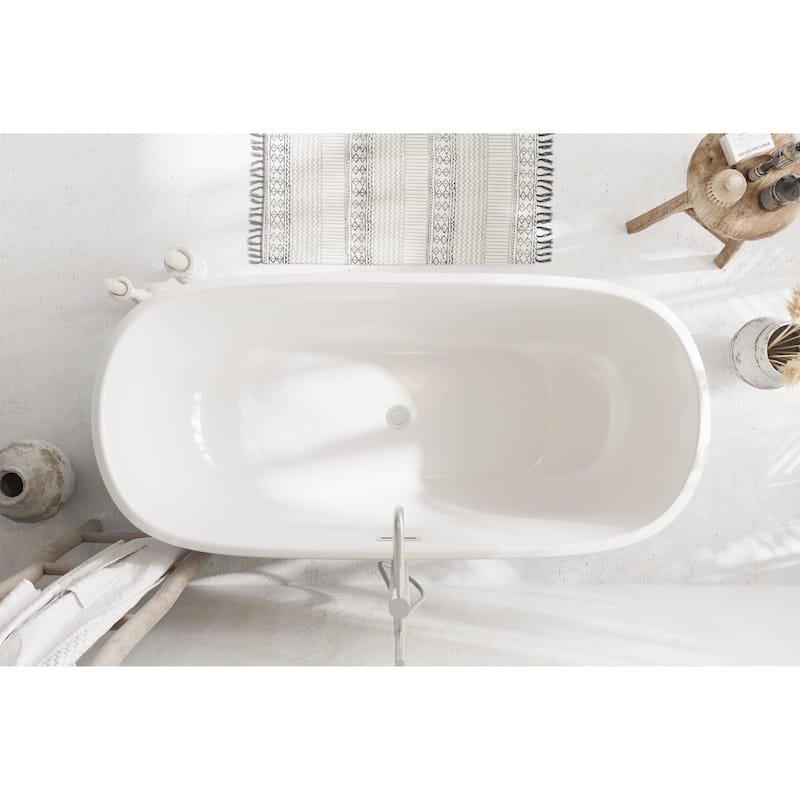 Cameron Soaking Bathtub in Glossy White