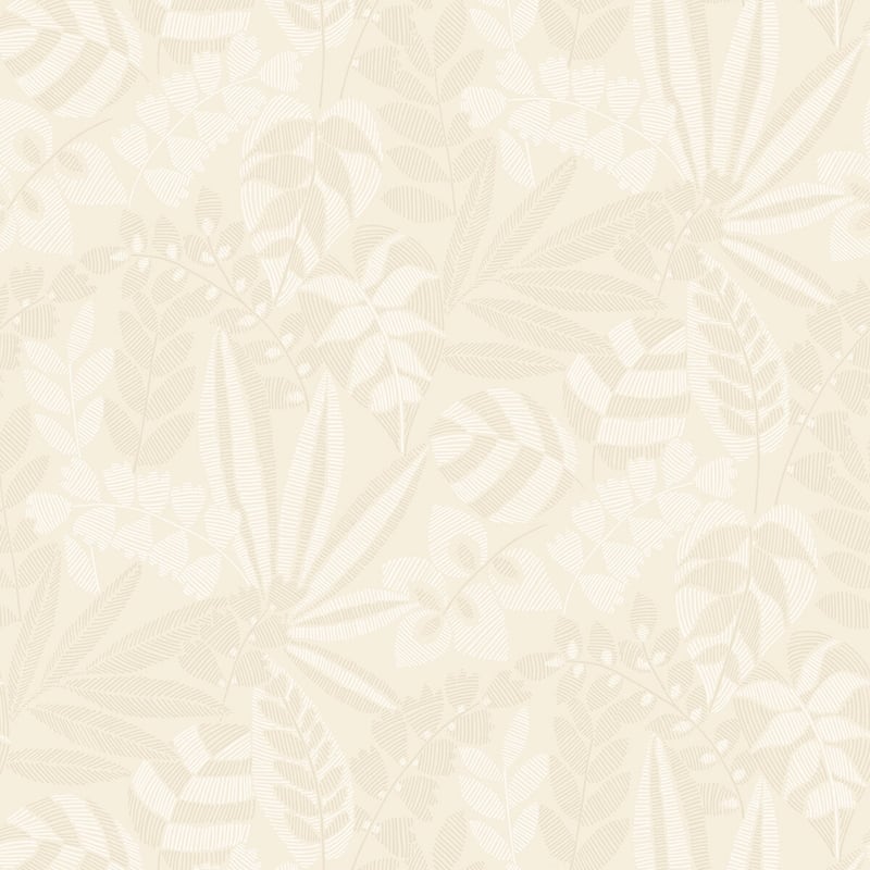 Seabrook Designs Boho Rhapsody Botanic Leaves Unpasted Wallpaper