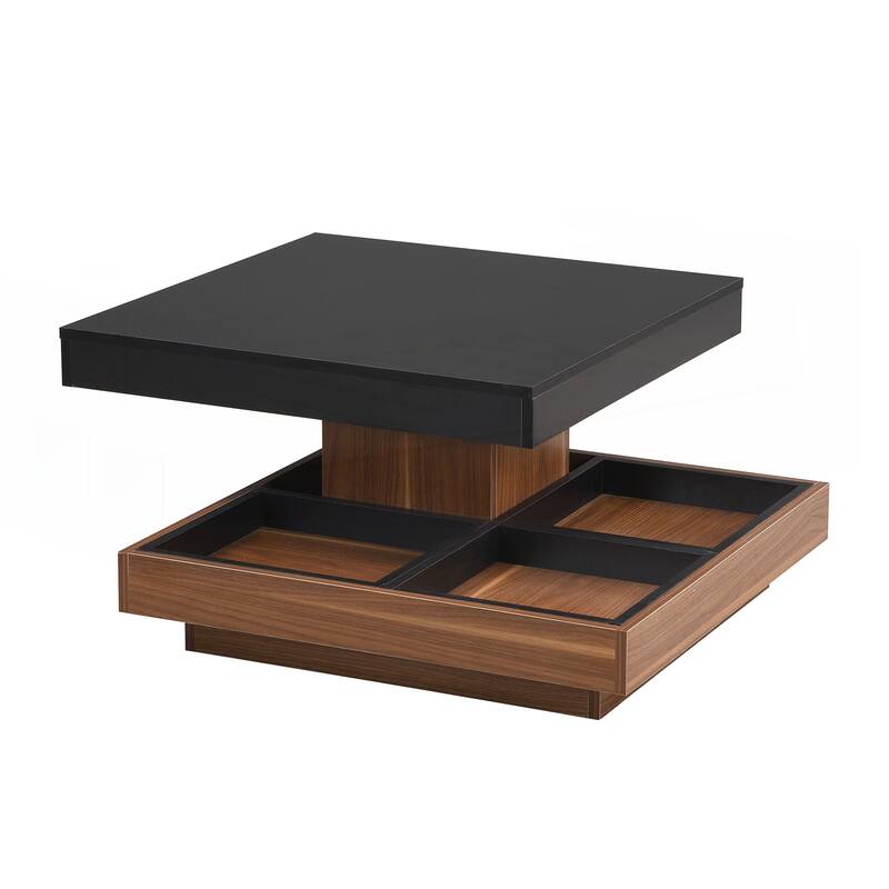 Modern Square 360 Degree Rotating Coffee Table