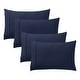 preview thumbnail 13 of 38, Sweet Home Collection Ultra Soft Solid Flannel Pillowcases (4-Pack) King - Navy