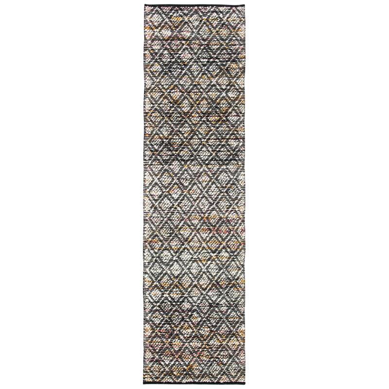 SAFAVIEH Handmade Natura Dalila Casual Wool Rug - 2'3" x 9' Runner - Ivory/Black