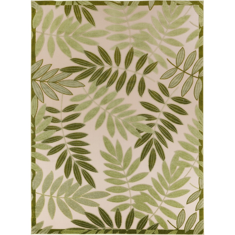 Nourison Alice Indoor/Outdoor Floral Area Rug - 10' x 14' - Ivory/Green